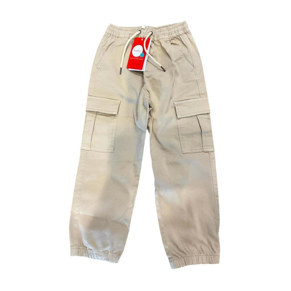 NEW BOBOLI kid's twill trouser in beige